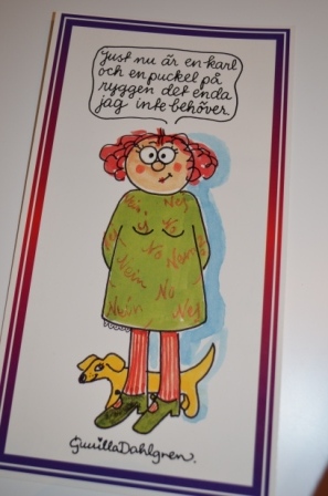 Vykort - Lilla Fruntimret. -Puckel