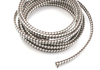 Braided leather, 9.5 x4mm, 20cm. brown
