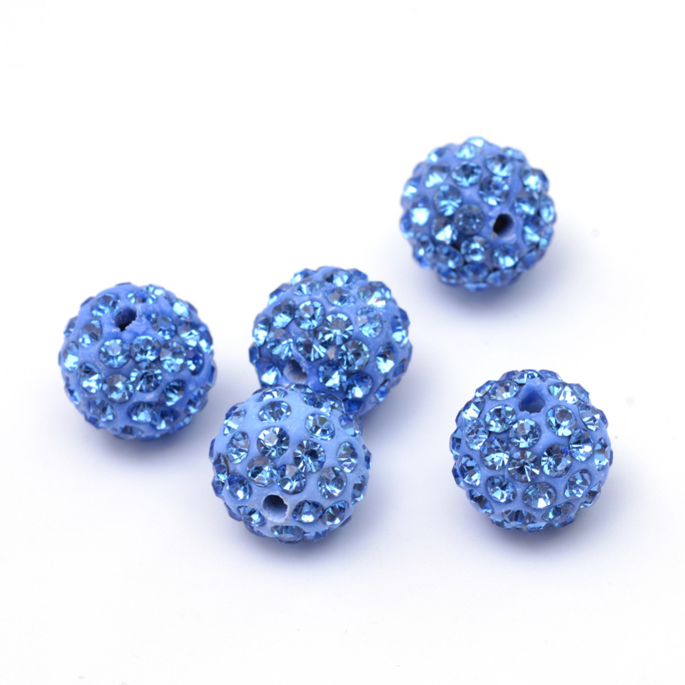 Polymer clay bead 10mm, skyblue  