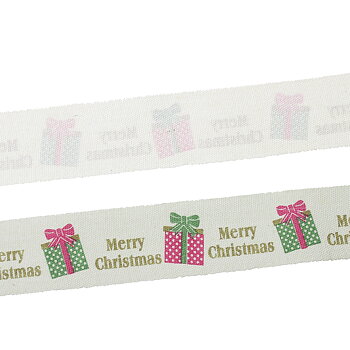 Cotton ribbon .  Merry Christmas 20mm