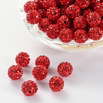 Polymer clay bead 8mm,  light Siam 