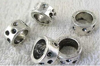 Regaliz - Pärla för band m.m, Dots - 9,5mm