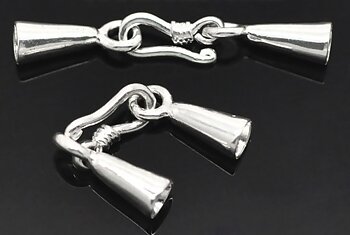 Toggellås / hook, Ljust silver, 36mm