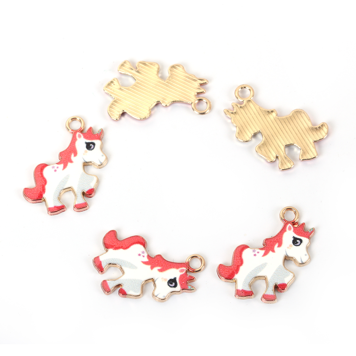 Charm horse  , enameld Red - 2