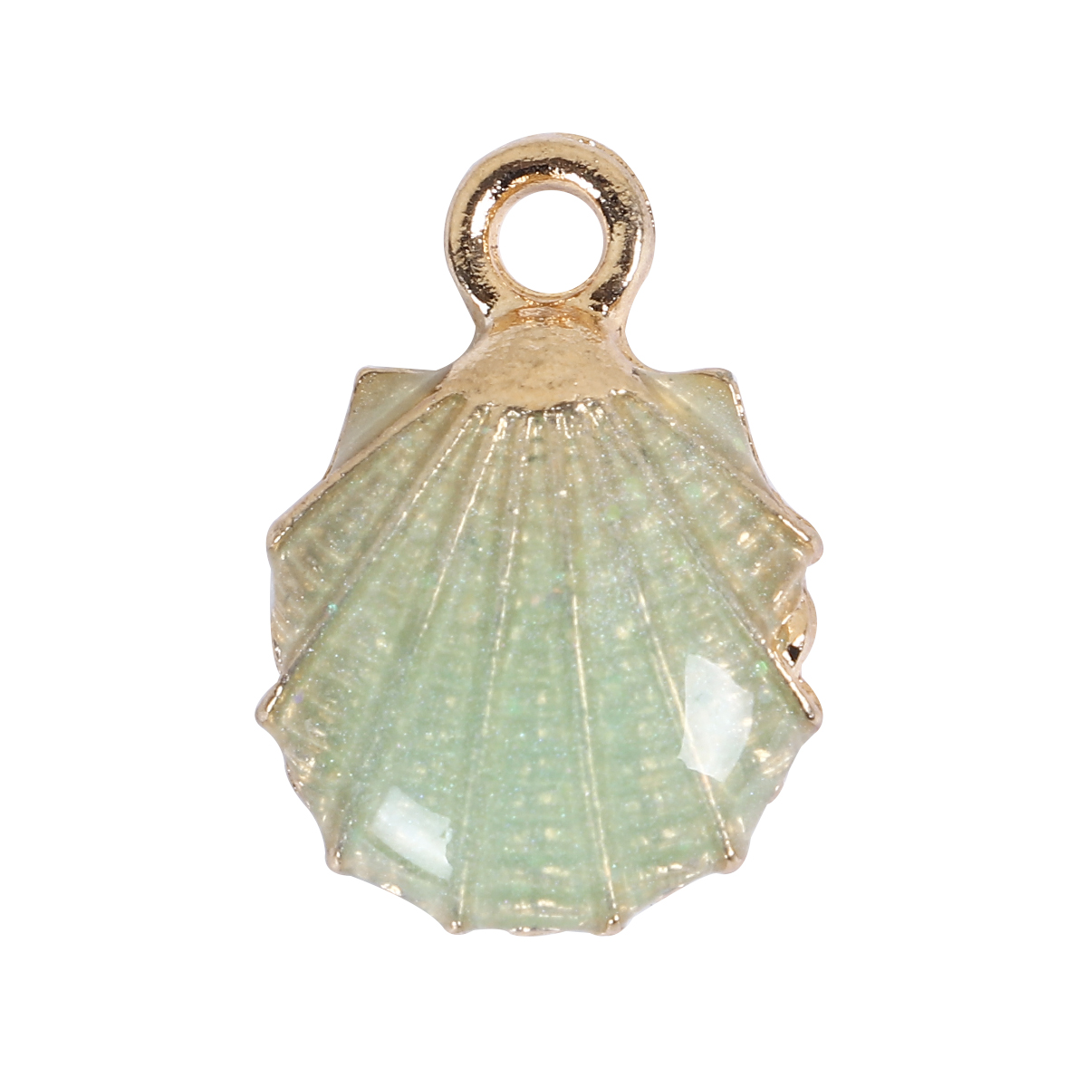 Charm   Enamel Shell   pale green
