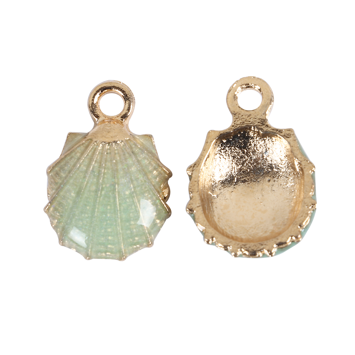 Charm   Enamel Shell   pale green - 2