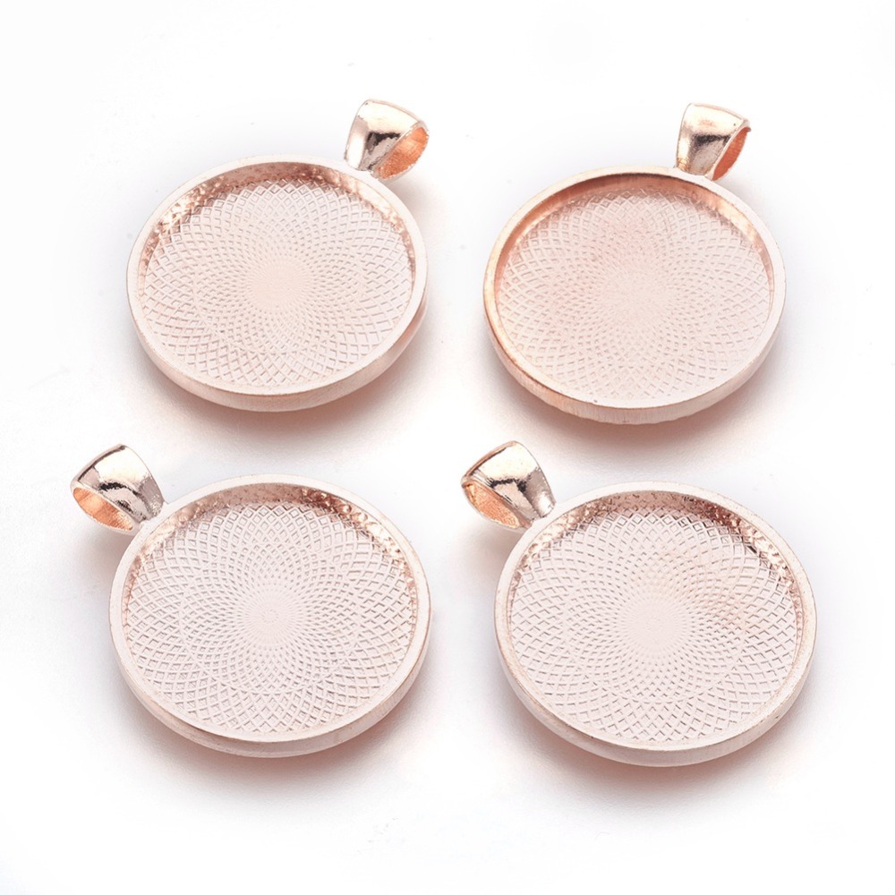 Cabochon Setting  Rose gold, 25mm - 4
