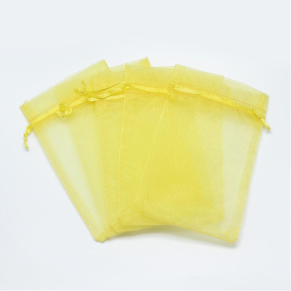 Organza 7x5cm, yellow