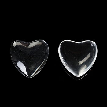 Cabochon i glas - Hjärta 15mm