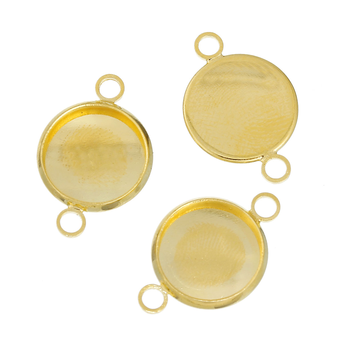 Cabochonhållare/ Connector   -Guld 12mm