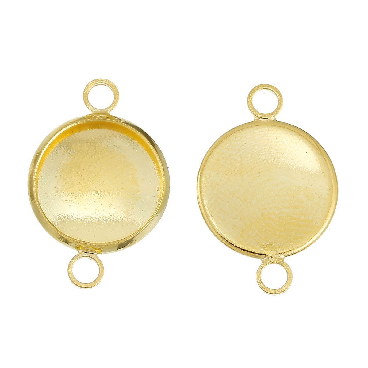 Cabochonhållare/ Connector   -Guld 12mm - 2