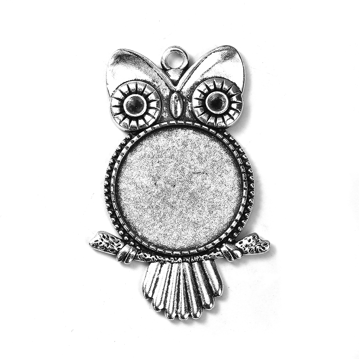 Cabochon Setting , owl 25mm