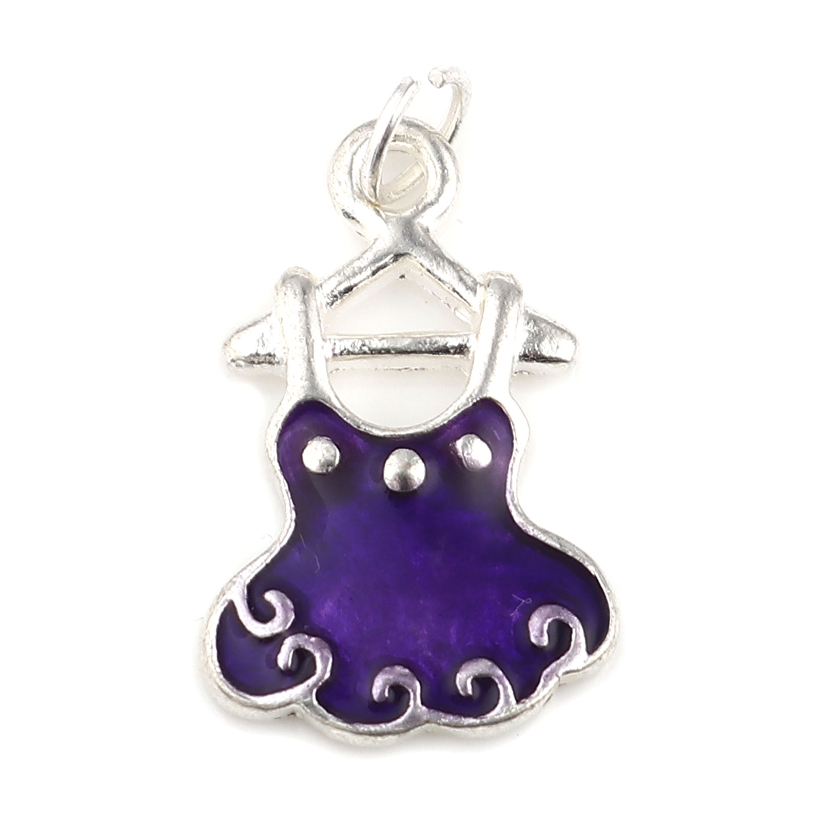 Charm   Enameld  dress, Purple