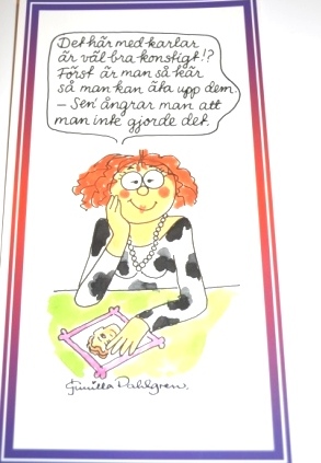 Vykort - Lilla Fruntimret. -  konstigt m karlar
