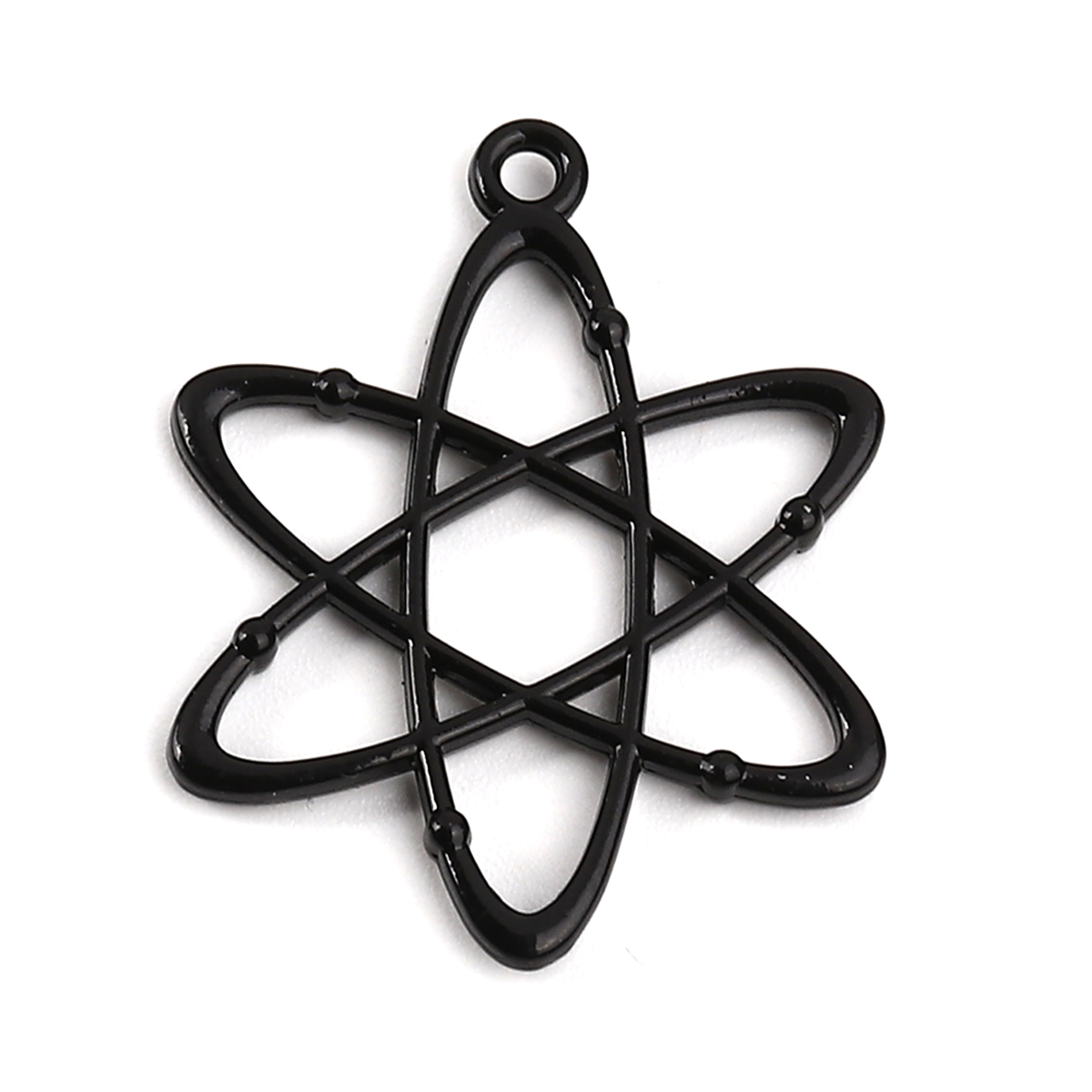 Charm  chemistry Molecule, black
