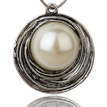 Large Luxury pendant, Round m large pearl 46mm