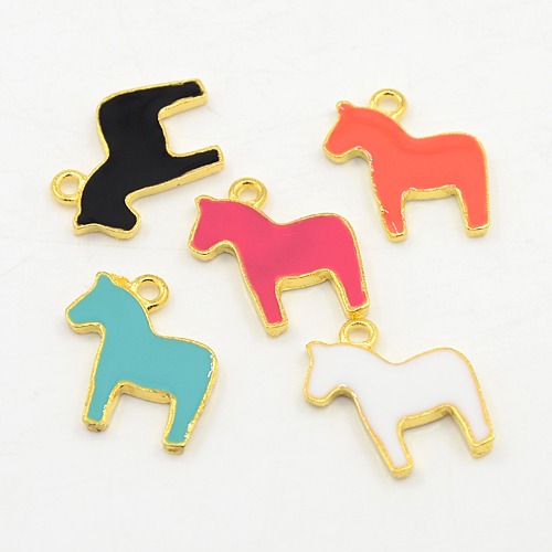 Charm, Horse enamel,   red