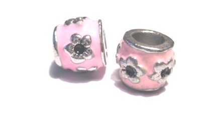 Pärla / hänge - blommor - Rosa