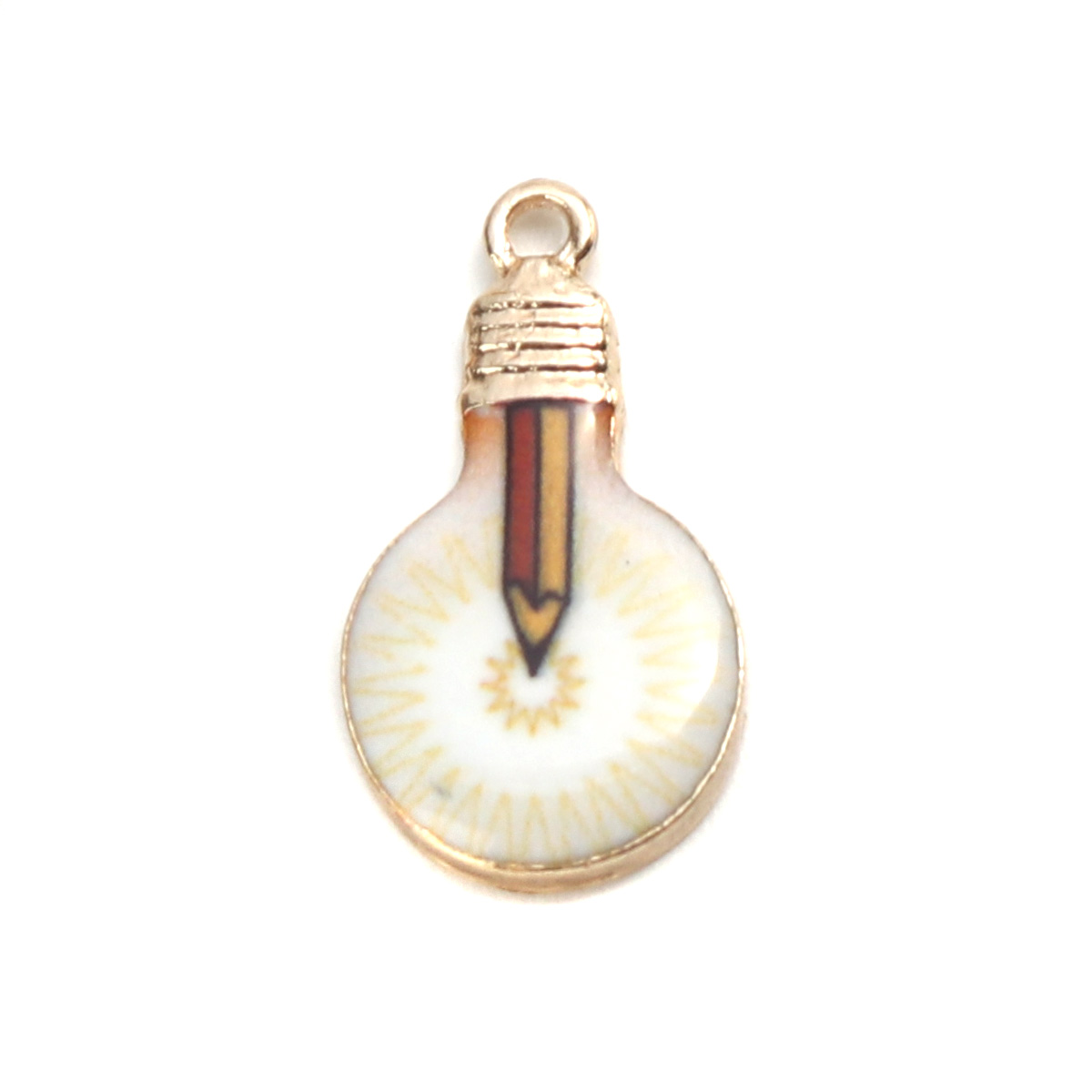 Berlock -  Emaljerad glödlampa, penna