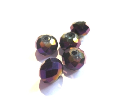Faceted, 10mm metalic