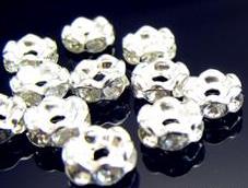 strass rondelle 6mm  wavy Clear - 2
