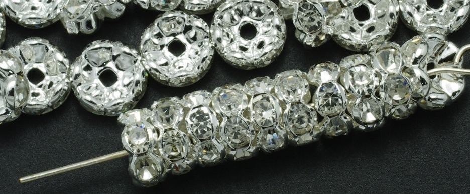 strass rondelle 6mm  wavy Clear