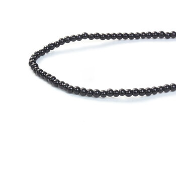 Waxed Glass beads, 3mm Black