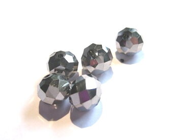 Facetterad , 10mm,  Silver