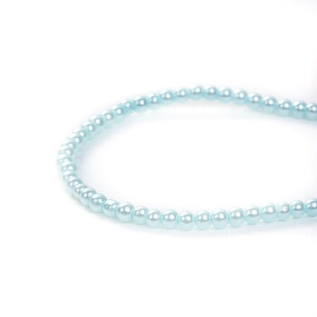 Waxed Glass beads, 3mm Lt Turqouise
