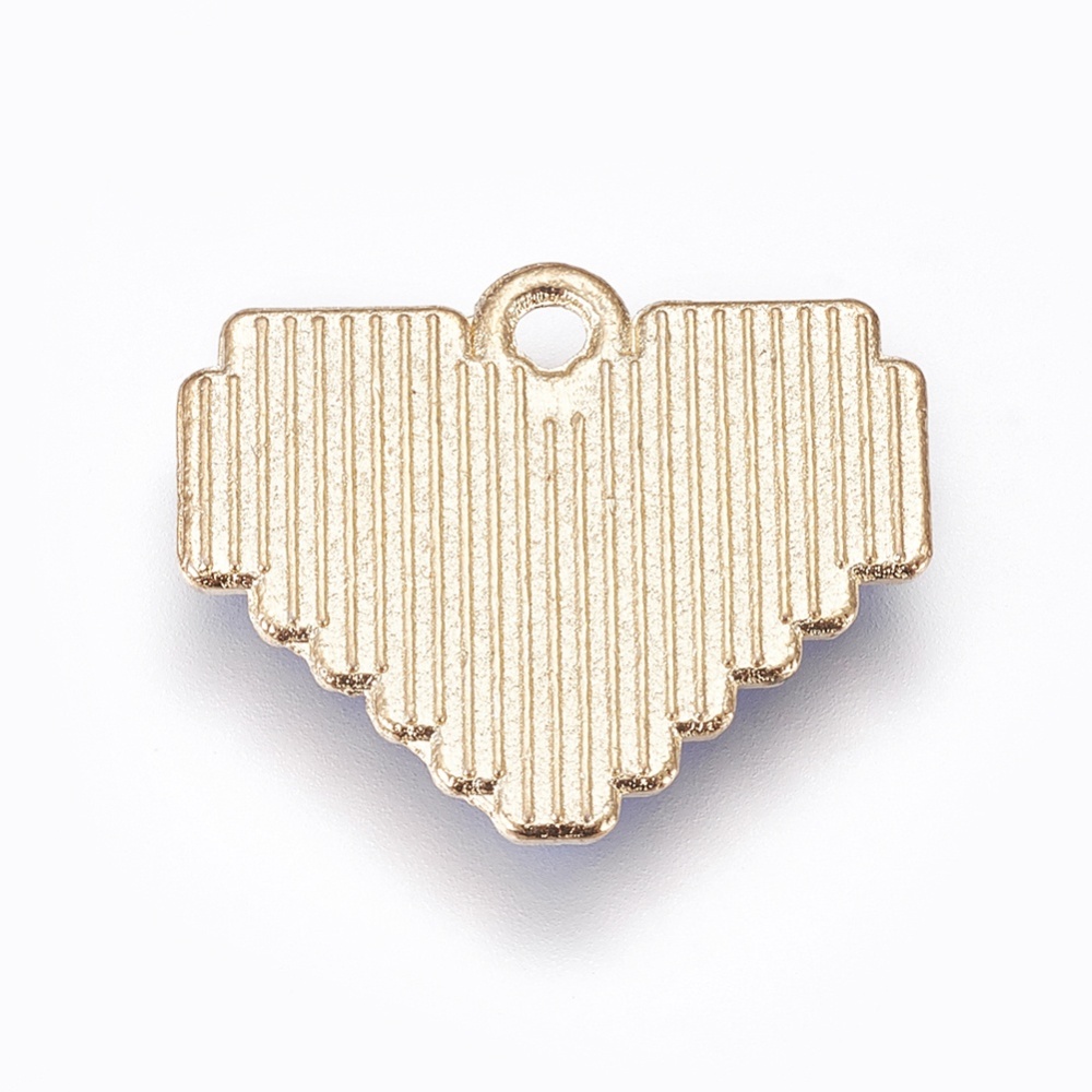 Charm   enamel pixeld heart , black - 2