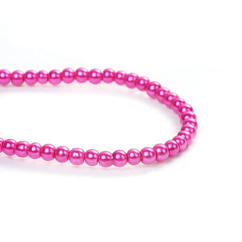 Waxed Glass beads, 3mm Cerice
