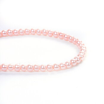Waxed Glass beads, 3mm Lt Pink