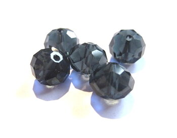 Facetterad , 10mm,  Grå