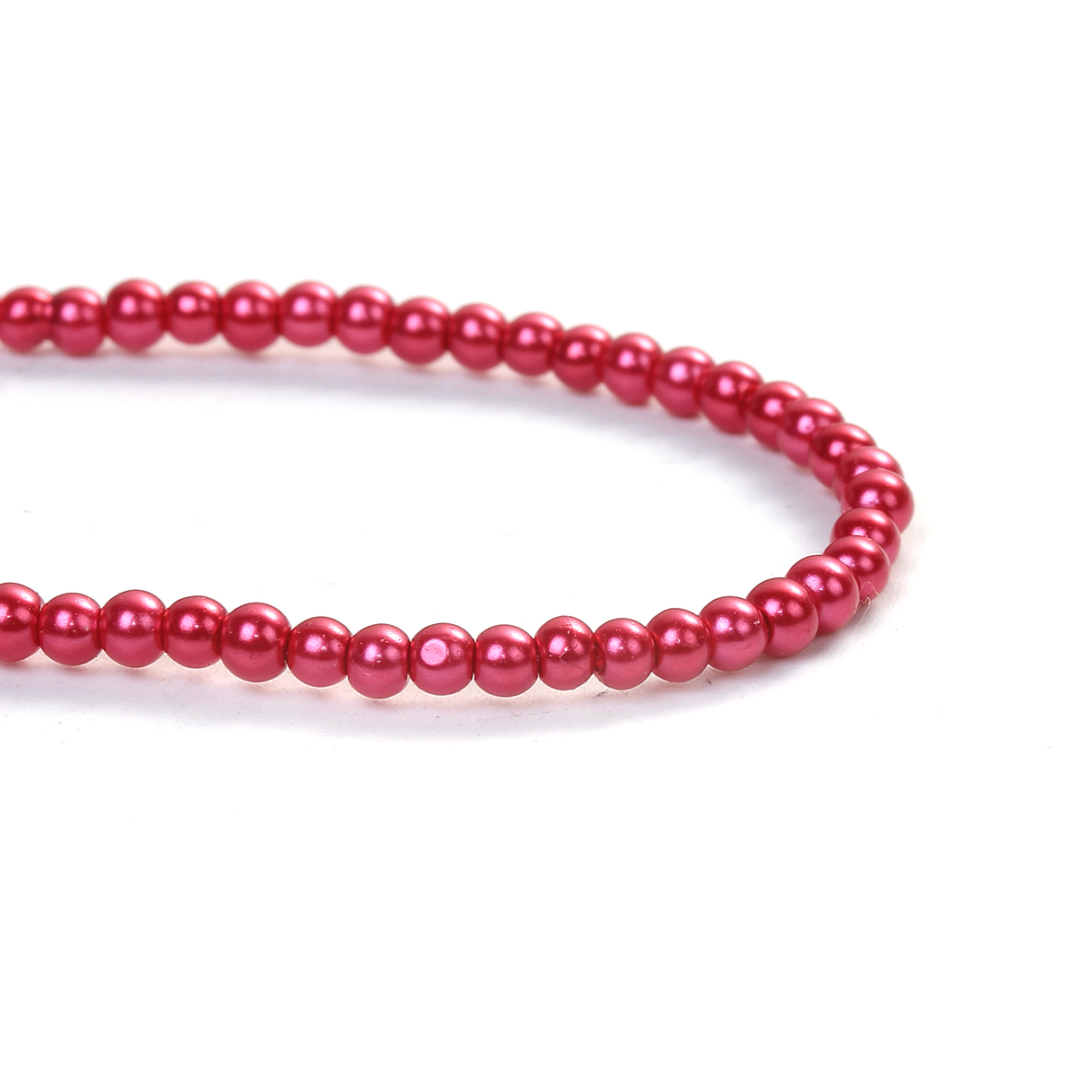 Vaxade Glaspärlor , 3mm  Vinrödrosa