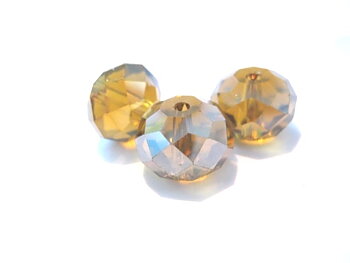 Faceted,  topaz ab 12 mm