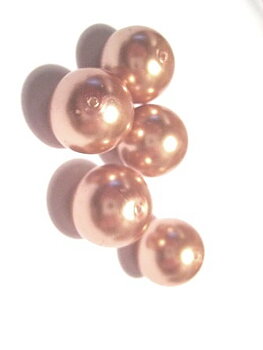 Waxed Glass Beads, 16 mm champagne