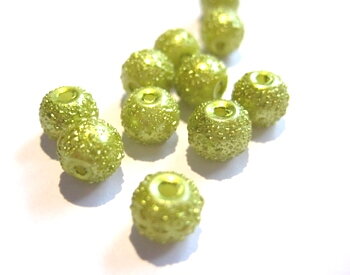 Ispärlor Lime 6mm