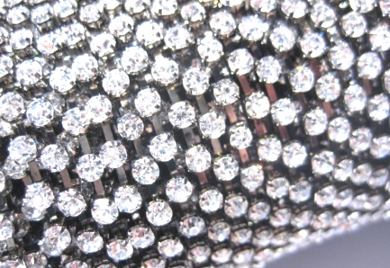 Strass-Kedja - Gunmetal - Clear , 3mm - 2