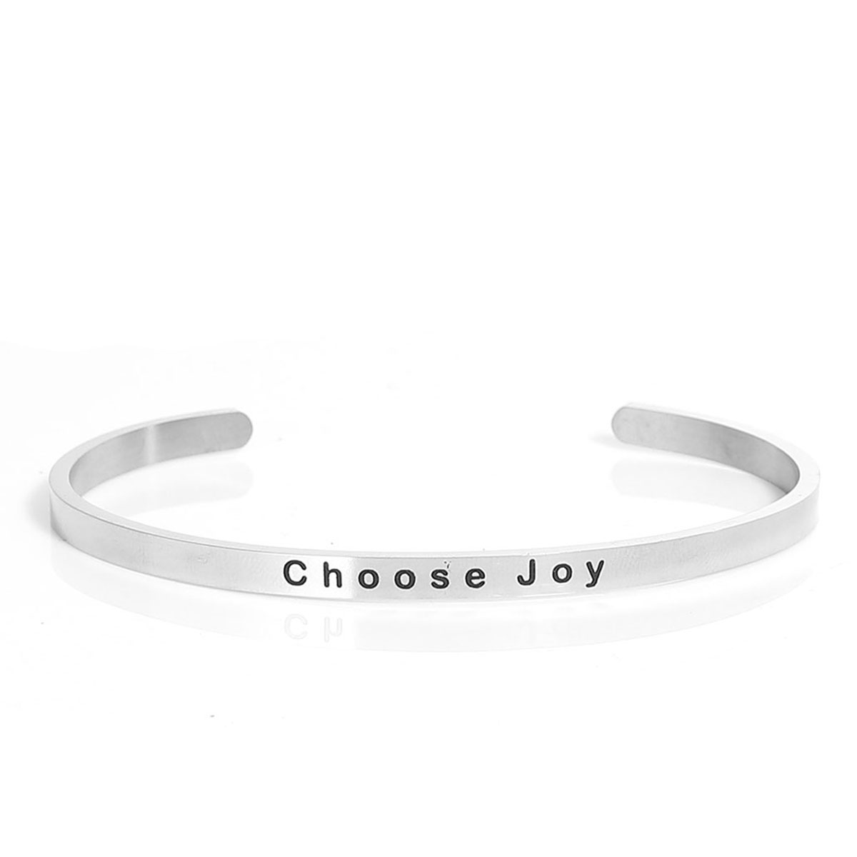 Bracelet Stainless steel -   "Choose Joy"