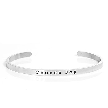 Bracelet Stainless steel -   "Choose Joy"