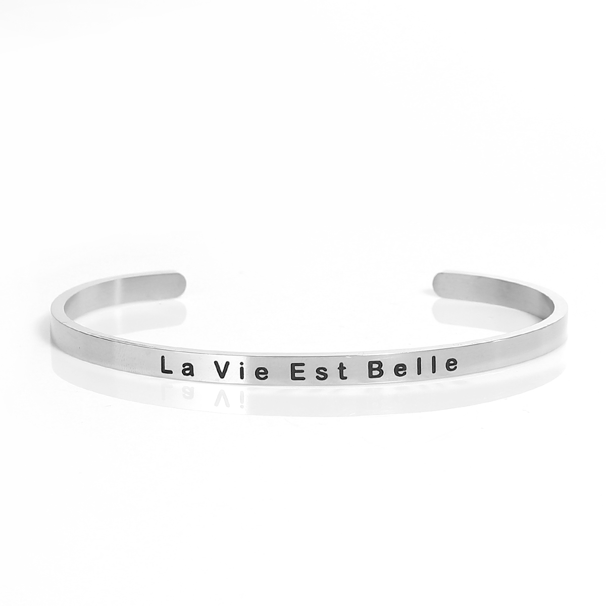 Armband Stainless steel - "La Vie Est Belle " (Livet är vackert)