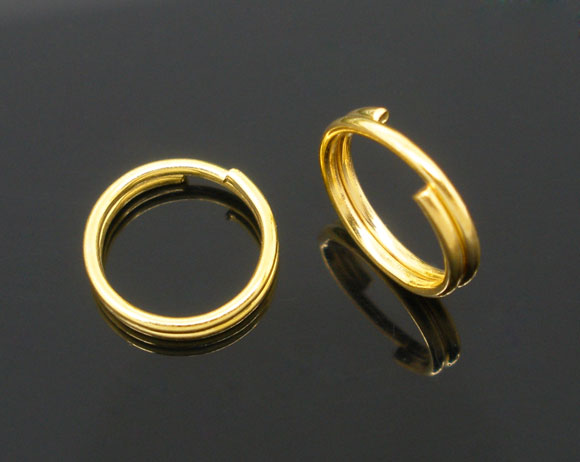 Splitring/Dubbelring, Guld 8mm