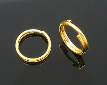 Splitring, gold 8mm