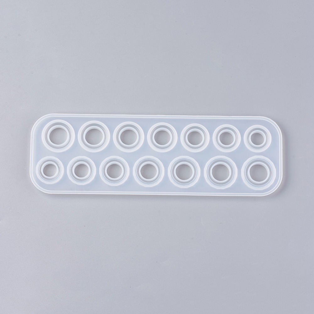 Silicone Resin Mold . Ringar 14 formar, ca 17-23mm