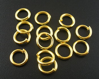 Jump Rings  6x0,7mm-- - Gold