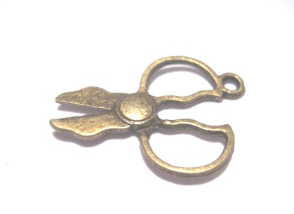 Berlock Stor sax bronsplätterad,