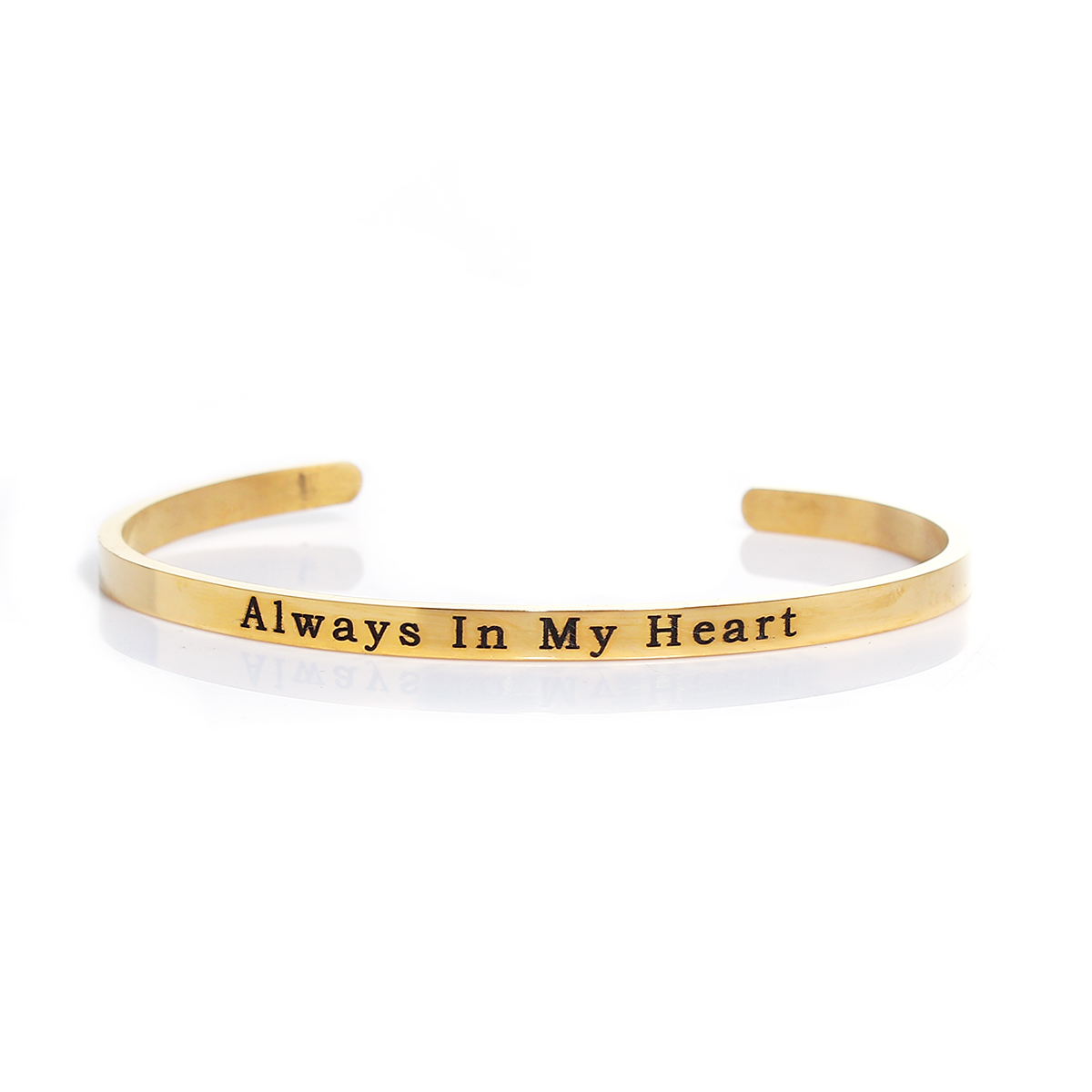 Bracelet Stainless steel -   "Always In My Heart ", Gold