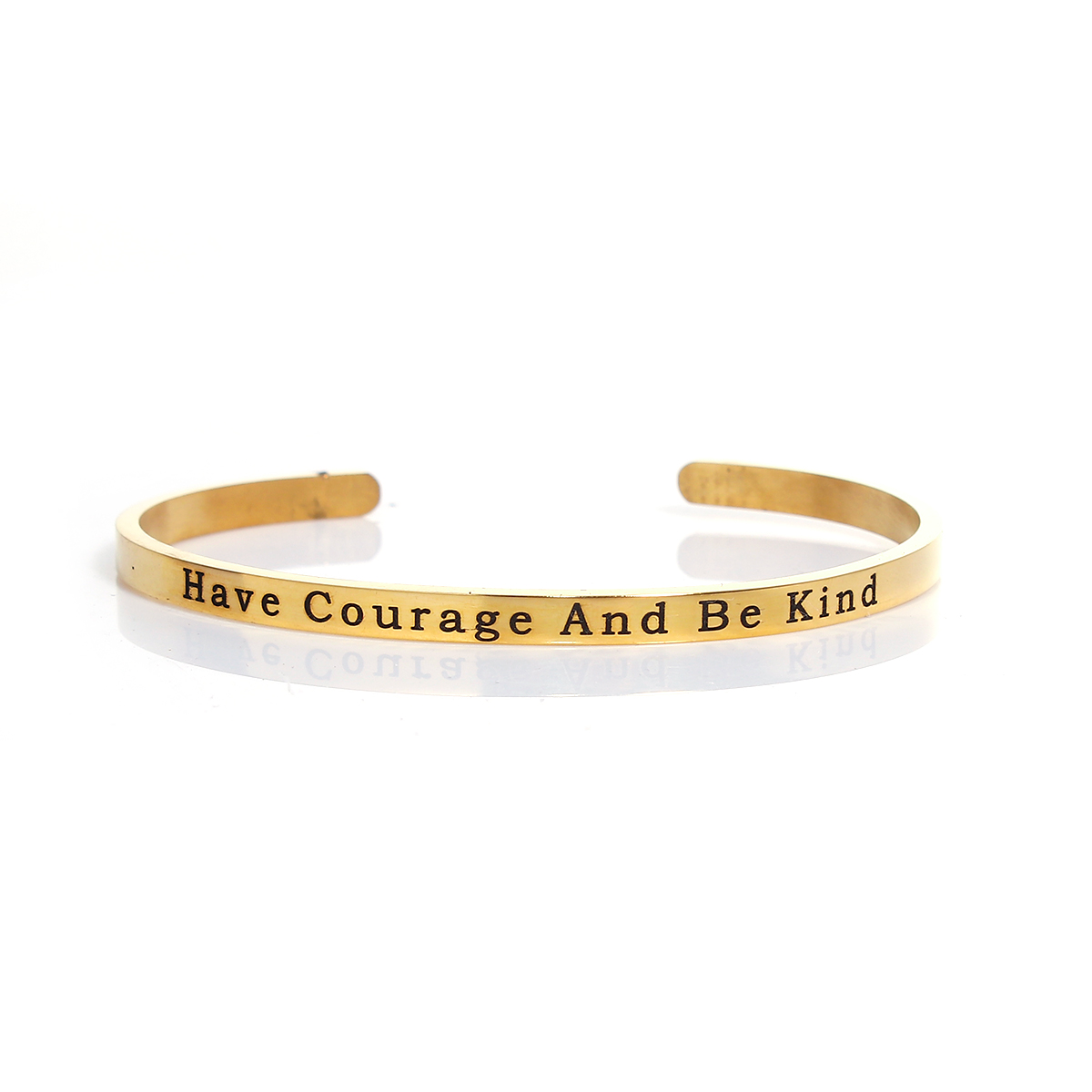 Armband Stainless steel - "Have Courage And Be Kind" , Guld
