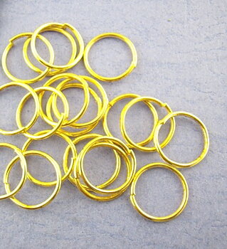 Jump Rings  14mm-- - Gold