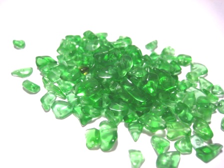 Glass Chips, Clear Green